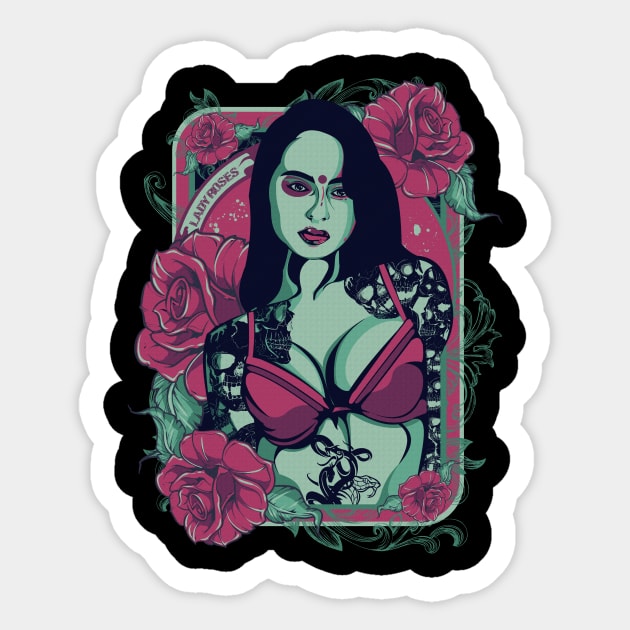 Lady rose Sticker by gblackid